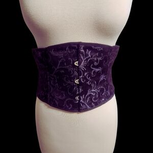 Purple Brocade waist Corset
